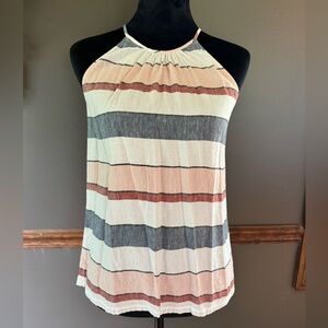 LOFT pastel stripe linen top